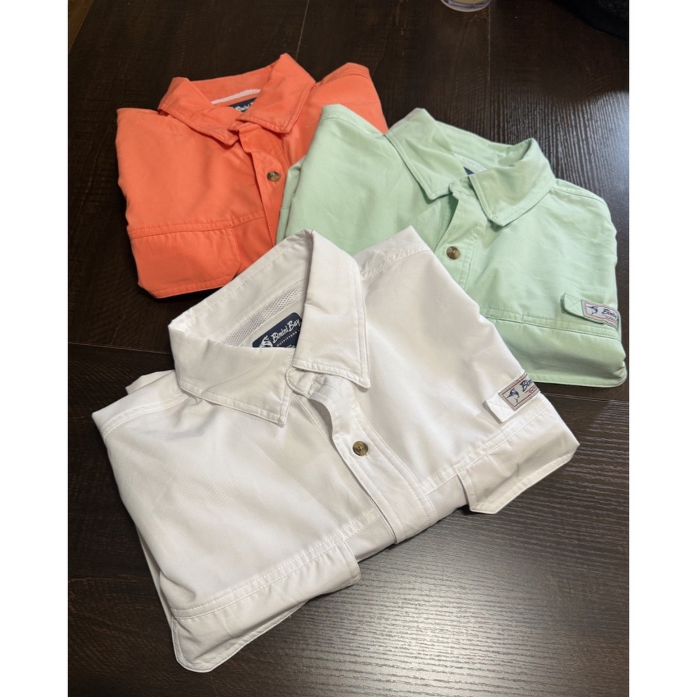 Men's Pack of Three Bimini Bay Fishing Shirts Size L